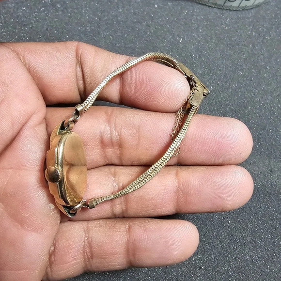 Vintage Elgin Ladies Cocktail Mechanical Wind Up Watch 10k Gokd Plated Working - Picture 6 of 9